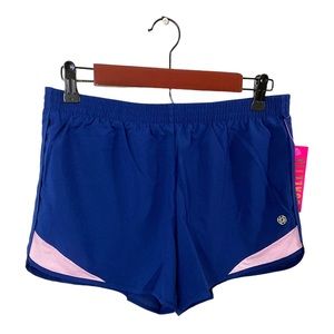 Lilly Pulitzer Ocean Trail Shorts Low Tide Navy Blue Luxletic Sz XL